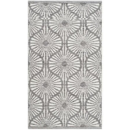 Safavieh Montauk Accent Area Rug Charcoal & Ivory - 2 ft.-3 in. x 3 ft.-9 in. MTK606J-2745